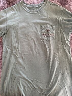 Heybo Outdoors Men's Sage Green Short Sleeve Pocket Tee